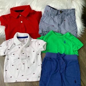 Luxury Brands Shorts (2) and Tops (3) Set